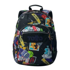 Mochila Escolar Rayol TOTTO 8C5 Preta | Ref. 330.MA04ECO00216N8C5