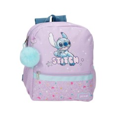 Mochila Pré-Escolar Adap. 33cm  STITCH Lovely Lilás | Ref. 186.31622F1