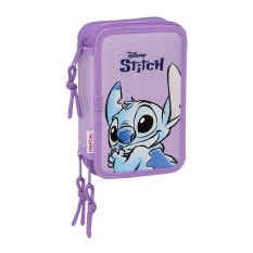 Estojo Escolar Triplo 36 Peças STITCH Sweet Lilás | Ref. 248.412417857