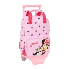 Mochila de Criança 28Cm c/ Carro MINNIE Naive Rosa Claro | Ref. 248.612512280