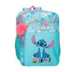 Mochila Escolar Adap. 40cm 2C STITCH Aloha Azul | Ref. 186.49524D2