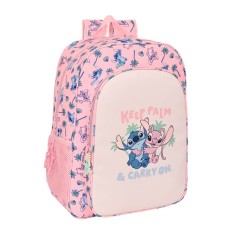 Mochila Escolar Adap. 42Cm STITCH Beach Rosa | Ref. 248.612513180
