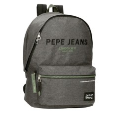 Mochila Escolar Adap. 44cm 2C PEPE JEANS Edmon Cinza | Ref. 186.69124D2