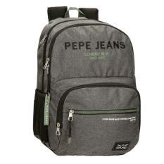 Mochila Escolar Adap. 45cm 2C PEPE JEANS Edmon Cinza | Ref. 186.69125D2