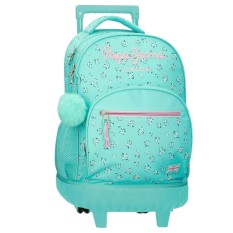 Mochila Escolar Compacta 2R PEPE JEANS Nora Turquesa | Ref. 186.6042942
