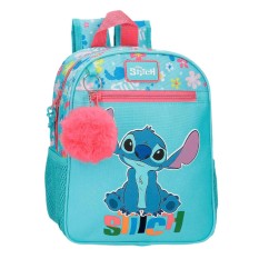Mochila Pré-Escolar Adap. 28cm STITCH Aloha Azul | Ref. 186.49521D2