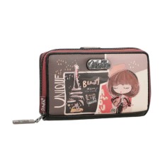 ANEKKE Carteira Média c/ Presilha RFID Mademoiselle Preta | Ref. 280.41809-909