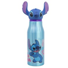 Garrafa Térmica 690ml. c/ Figura 3D STITCH Just Smile Azul | Ref. 339.75052