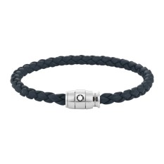 Pulseira de Homem em Pele MONTBLANC 3 Rings 60mm Avio Blue | Ref. 238.136012