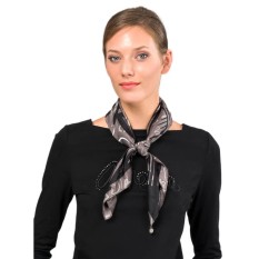 ANEKKE Lenço Quadrado Estampado Nature Koko Preto | Ref. 280.41480-314