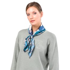 ANEKKE Lenço Quadrado Estampado Real Azul | Ref. 280.41470-311