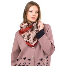 ANEKKE Lenço Retangular Estampado Mademoiselle Vermelho | Ref. 280.41480-051