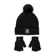 Conjunto Gorro e Luvas WEDNESDAY Preto | Ref. 299. 2200010283