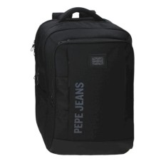Mochila Grande p/ Portátil 15.6” 2C Adap PEPE JEANS Matlock Preta | Ref. 186.7312741