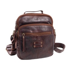 Bolsa de Tiracolo c/ Asa de Mão MATTIES Antic Leather Castanha | Ref. 132.4014480
