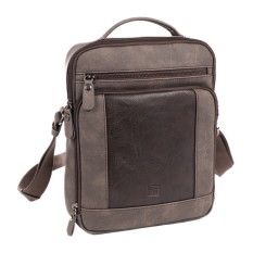 Bolsa de Tiracolo c/ Asa de Mão MATTIES Canvas Castanha | Ref. 132.4016480