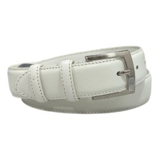 Cinto Clássico de Pele Genuína JOSEPH LOUIS 95cm Branco | Ref. 12.380BR95