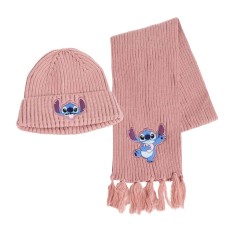 Conjunto Gorro e Cachecol STITCH Rosa | Ref. 299.2200010286
