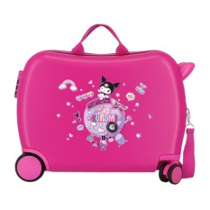 Mala Infantil ABS 50cm 4R KUROMI Around the World Fúcsia | Ref. 186.4289813