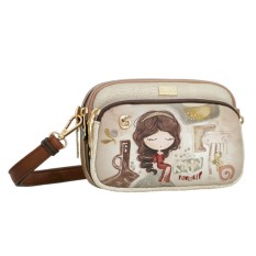 ANEKKE Bolsa de Tiracolo 2C Pequena Muse Bege | Ref. 280.42703-445