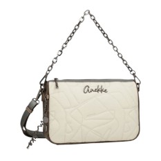 ANEKKE Bolsa de Ombro c/ Tiracolo Essentials Bege | Ref. 280.42603-588-1