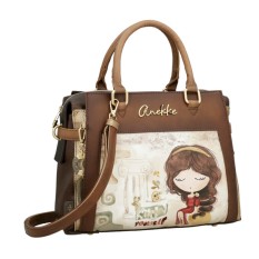 ANEKKE Mala de Mão Alça Curta c/ Tiracolo Muse Castanha | Ref. 280.42701-151