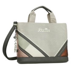 ANEKKE Mala de Mão Alças Curtas c/ Tiracolo Symmetra Bege | Ref. 280.42621-222