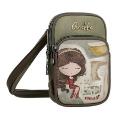 ANEKKE Mini Bolsa Tiracolo c/ Bolso Muse Verde Azeitona | Ref. 280.42703-907