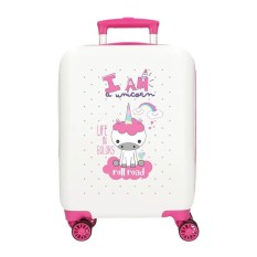 Mala de Cabine / Trolley 50cm 4 ROLL ROAD I Am Unicorn Branca | Ref. 186.4071343