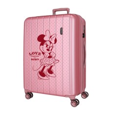 Mala de Viagem Média 68cm 4 Rodas Exp. MINNIE Love Rosa | Ref. 186.3519244