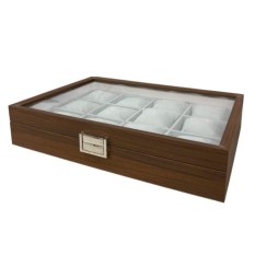 Caixa Protectora p/ 12 Relógios JOSEPH LOUIS Castanho Escuro | Ref. 338.12RCC