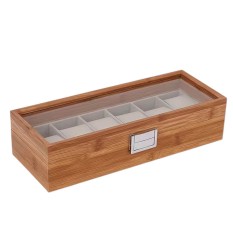 Caixa Protectora p/ 6 Relógios JOSEPH LOUIS Castanho Claro | Ref. 338.6RCC