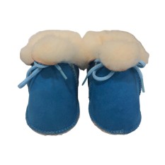 Pantufas de Bebé em Pele de Ovelha N.º 18 Decorpele Azul | Ref. 180.3-18A