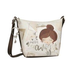 ANEKKE Bolsa de Tiracolo Média Sophia Bege | Ref. 280.42803-552