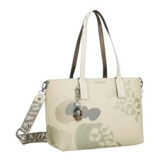 ANEKKE Mala de Ombro Grande c/ Bolsa Interior Gaia Bege | Ref. 280.42872-405