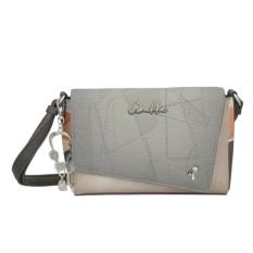 ANEKKE Mala de Tiracolo c/ Aba Auralis Cinza/Bege | Ref. 280.42813-557