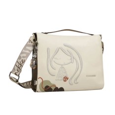 ANEKKE Mala de Tiracolo Quadrada Gaia Bege | Ref. 280.42873-565