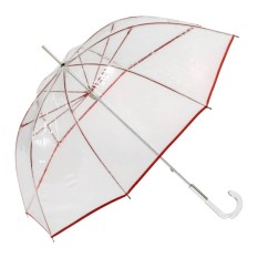 Guarda-Chuva Sra. Comprido Man. 62/8 EZPELETA Transparente Tijolo | Ref. 104.10764TI