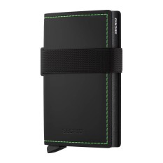 Carteira SECRID Bandwallet Matte Black-Green | Ref. 297.BMA-BG