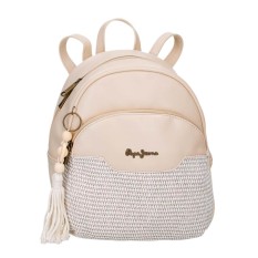 Mochila de Senhora Casual 27cm PEPE JEANS Clara Bege | Ref. 186.7392041