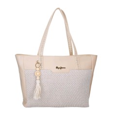 Saco de Ombro para Portátil/Tablet PEPE JEANS Clara Bege | Ref. 186.7397541