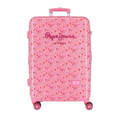 Mala de Viagem / Trolley Médio 65cm 4R Exp PEPE JEANS Alenka Rosa | Ref. 186.6711823