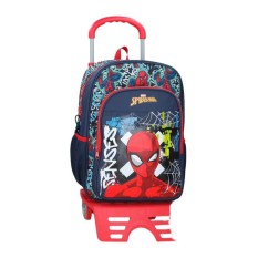 Mochila Adap. 40Cm c/ Carro Gravity of SPIDERMAN Azul Marinho | Ref. 186.42623V1