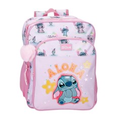 Mochila Adap. 40Cm 2C STITCH You & Me Malva, Modelo: Mochila 40cm 2C Adap., Cor: Malva