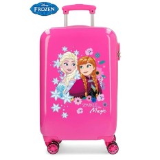 Mala/Trolley de Viagem Cabine 4 Rodas Spinner 55cm FROZEN SPARKLE LIGE MAGIC Rosa - Ref. 186.2421431
