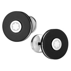 Botões de Punho Montblanc Meisterstück Preto/Prata | Ref. 238.116666