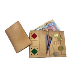 Carteira Artesanal Vintage em Pele Genuína Lisa | Ref. 39.3403L