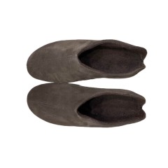 Chinelos de Quarto em Pele Castanho Tamanho 44 | Ref. 318.2157C44