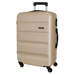 Mala de Viagem / Trolley Grande 75cm 4R ROLL ROAD Flex Champanhe | Ref. 186.5849469C