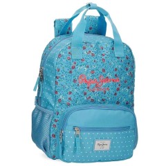 Mochila Escolar Adaptável 40Cm Pepe Jeans Ava Azul | Ref. 186.63422D1
